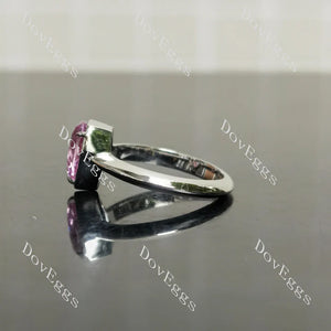 10K White Gold Pear Pink Sapphire Engagement Ring | DovEggs