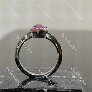 10K White Gold Pear Pink Sapphire Engagement Ring | DovEggs