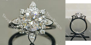 Vintage Halo Lab Grown Diamond Ring in 10K/14K/18K Gold or Platinum | DovEggs