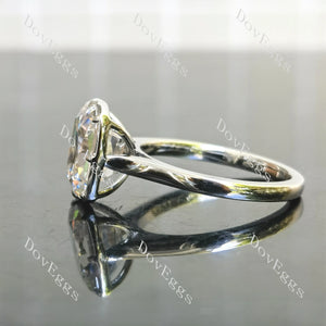 Doveggs sterling silver moissanite engagement ring