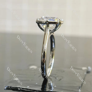 Doveggs bezel set moissanite engagement ring