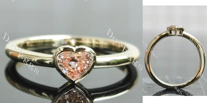 Lab grown engagement rings vs natural: Solitaire Art Deco ring setting from DovEggs for any lab diamond.
