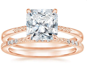 Setting only for 2.84ct Radiant Lab diamond ( set)