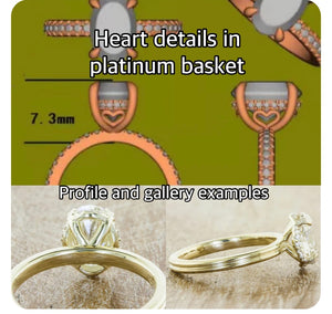 Setting only for 2.01ct Cushion diamond