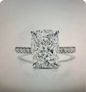 Payment link for Veronica In Above Diamond Setting in 14k WG Lab diamond Accents 1.7mm band width Size 5 ( Discount Applied)