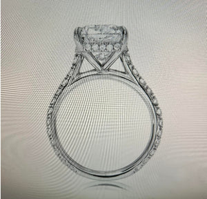 Payment link for Veronica In Above Diamond Setting in 14k WG Lab diamond Accents 1.7mm band width Size 5 ( Discount Applied)