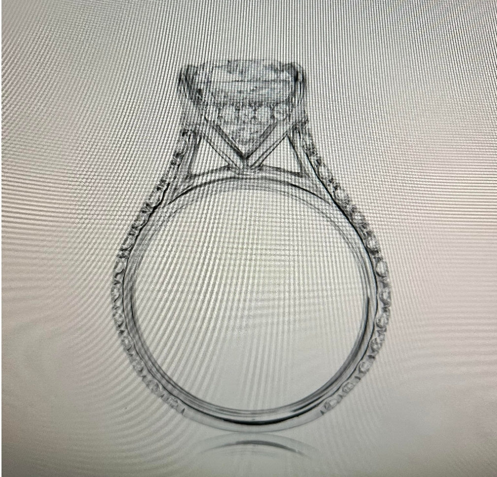 Payment link for Veronica In Above Diamond Setting in 14k WG Lab diamond Accents 1.7mm band width Size 5 ( Discount Applied)