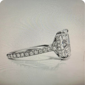 Payment link for Veronica In Above Diamond Setting in 14k WG Lab diamond Accents 1.7mm band width Size 5 ( Discount Applied)