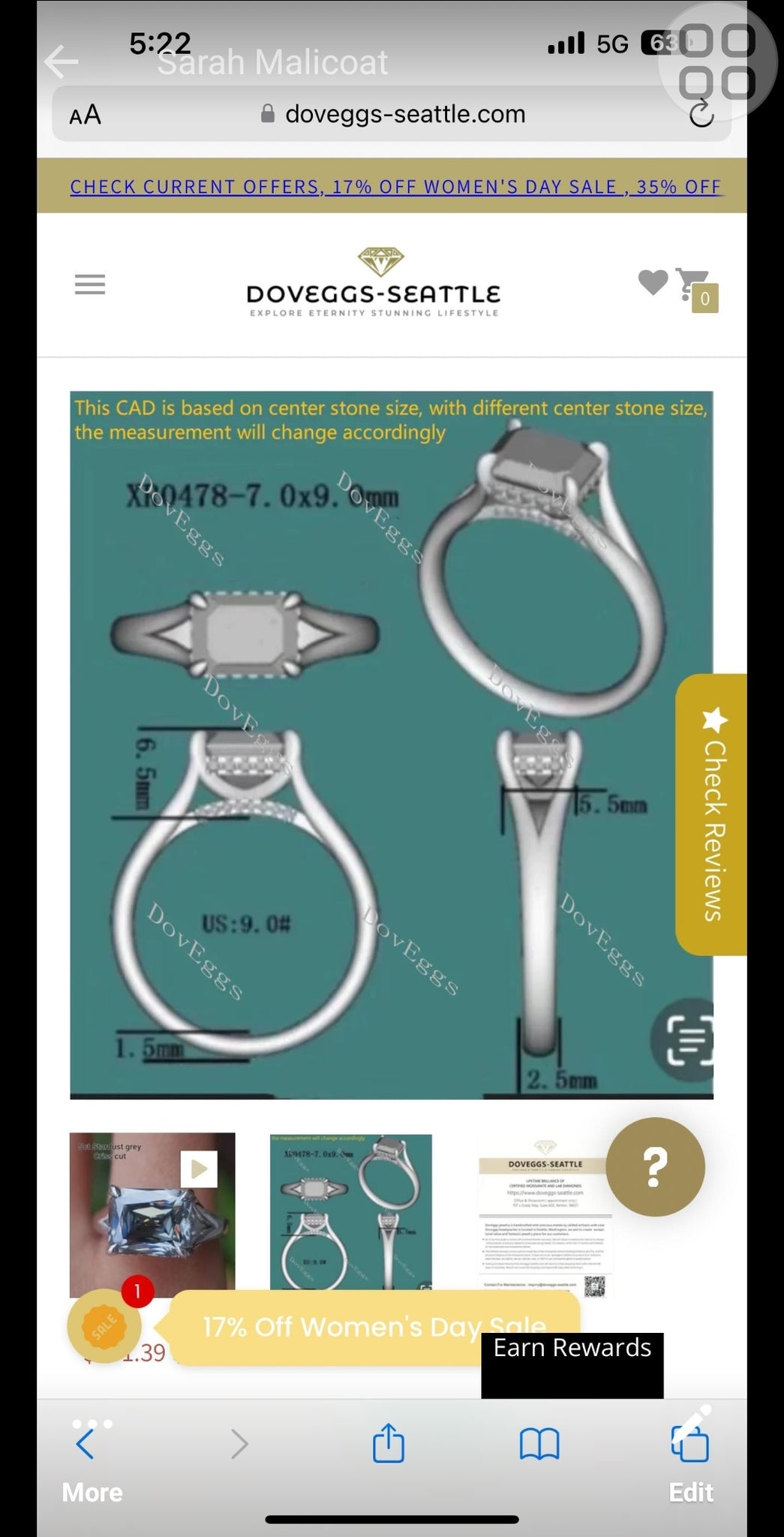 Custom payment link for Sarah