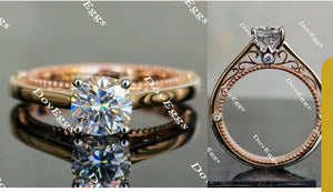 XR0944 in 18k YG Round 0.5ct H&A cut Size 5