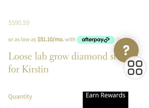 Lab diamond loose stone partial payment