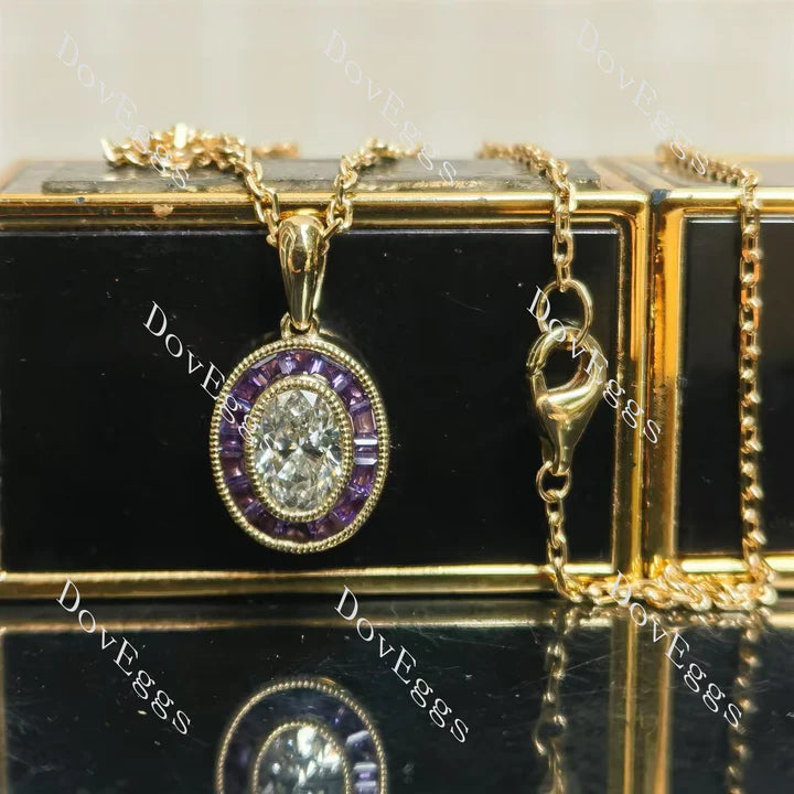 Halo lab diamond pendant necklace semi-mount only(Exclusively to DovEggs Stones) - DovEggs-Seattle