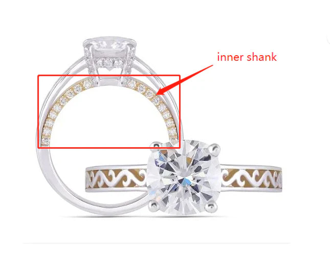 Lab Diamond Ring with Pave Accents (Moissanite/LGD) in 10K/14K Gold or Platinum | DovEggs