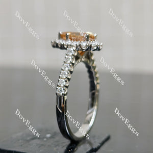 (size 11) Doveggs sterling silver 3ct champagne color pear moissanite engagement ring