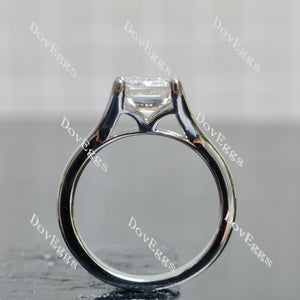 (size 6.5)Doveggs 3ct GHI color emerald moissanite engagement SS ring