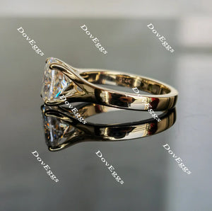 Doveggs yellow gold moissanite oval engagement ring