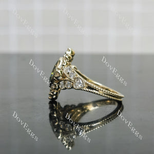 Hemp lace ring arm engraving engagement ring|Doveggs