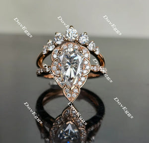 Lab Diamond Ring with GHI Color Accents (Moissanite/LGD) in 10K/14K Gold or Platinum | DovEggs