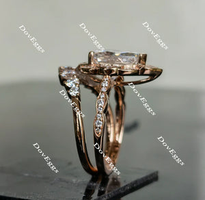 Lab Diamond Ring with GHI Color Accents (Moissanite/LGD) in 10K/14K Gold or Platinum | DovEggs