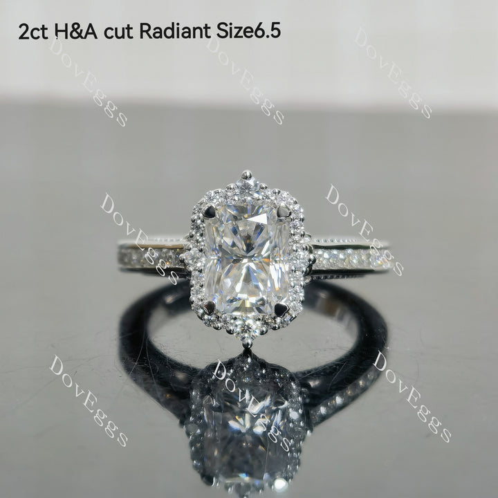 (size 6.5-7-8-9.25)Doveggs sterling silver moissanite engagement ring