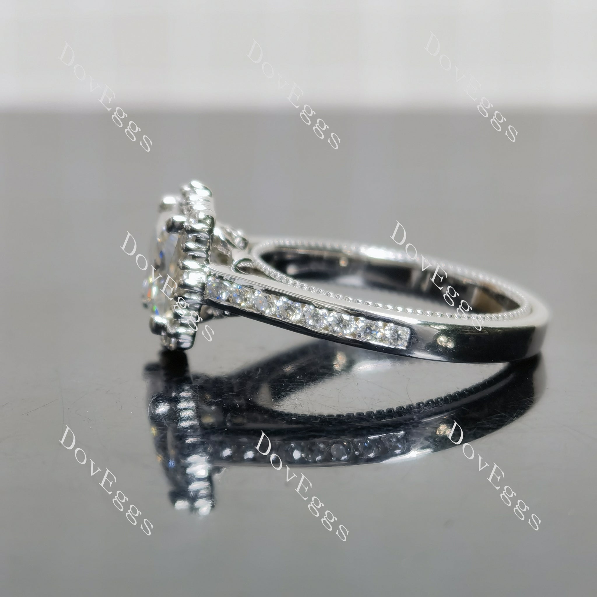 (size 6.5-7-8-9.25)Doveggs sterling silver moissanite engagement ring