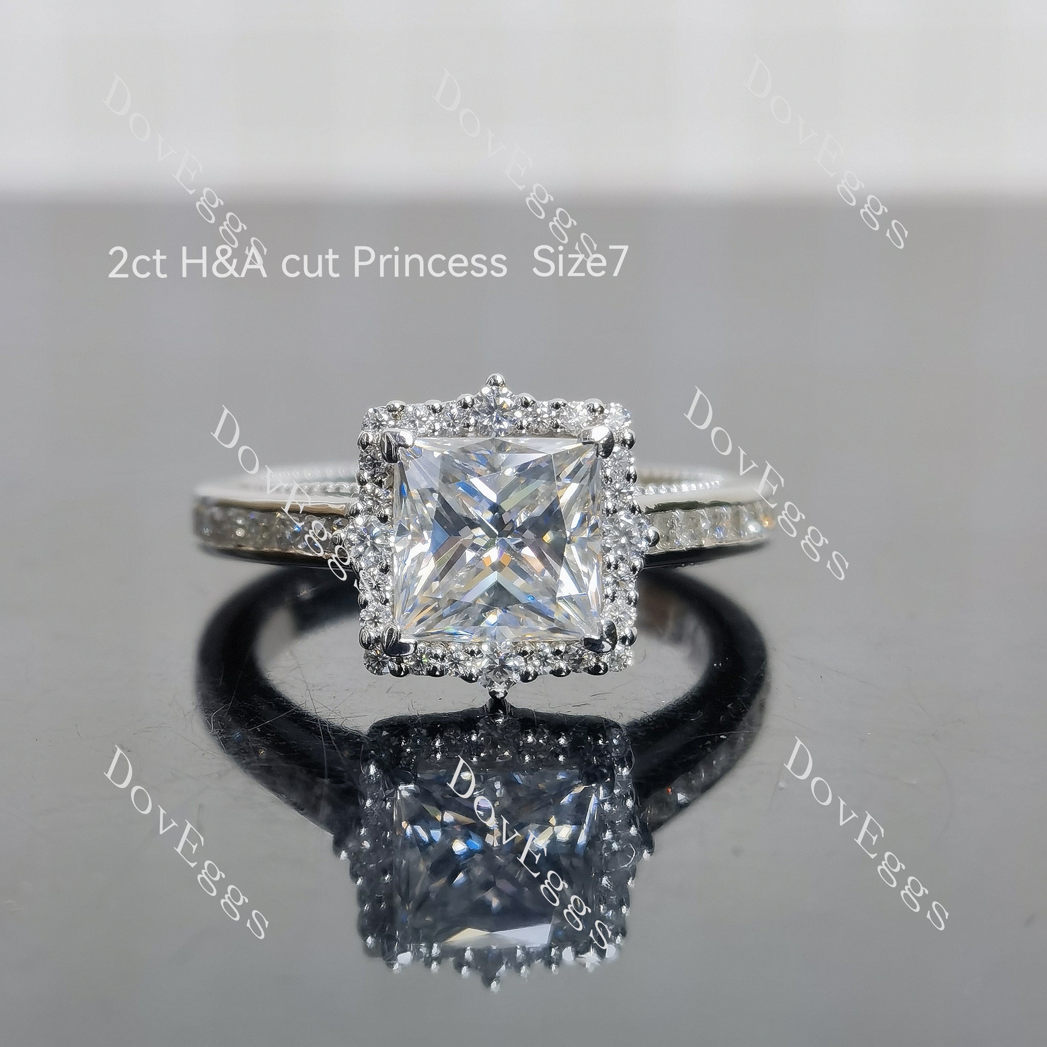 (size 6.5-7-8-9.25)Doveggs sterling silver moissanite engagement ring