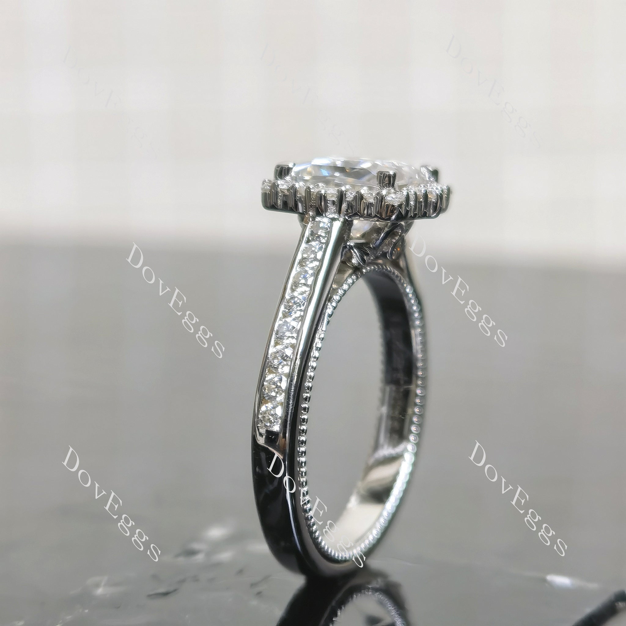(size 6.5-7-8-9.25)Doveggs sterling silver moissanite engagement ring
