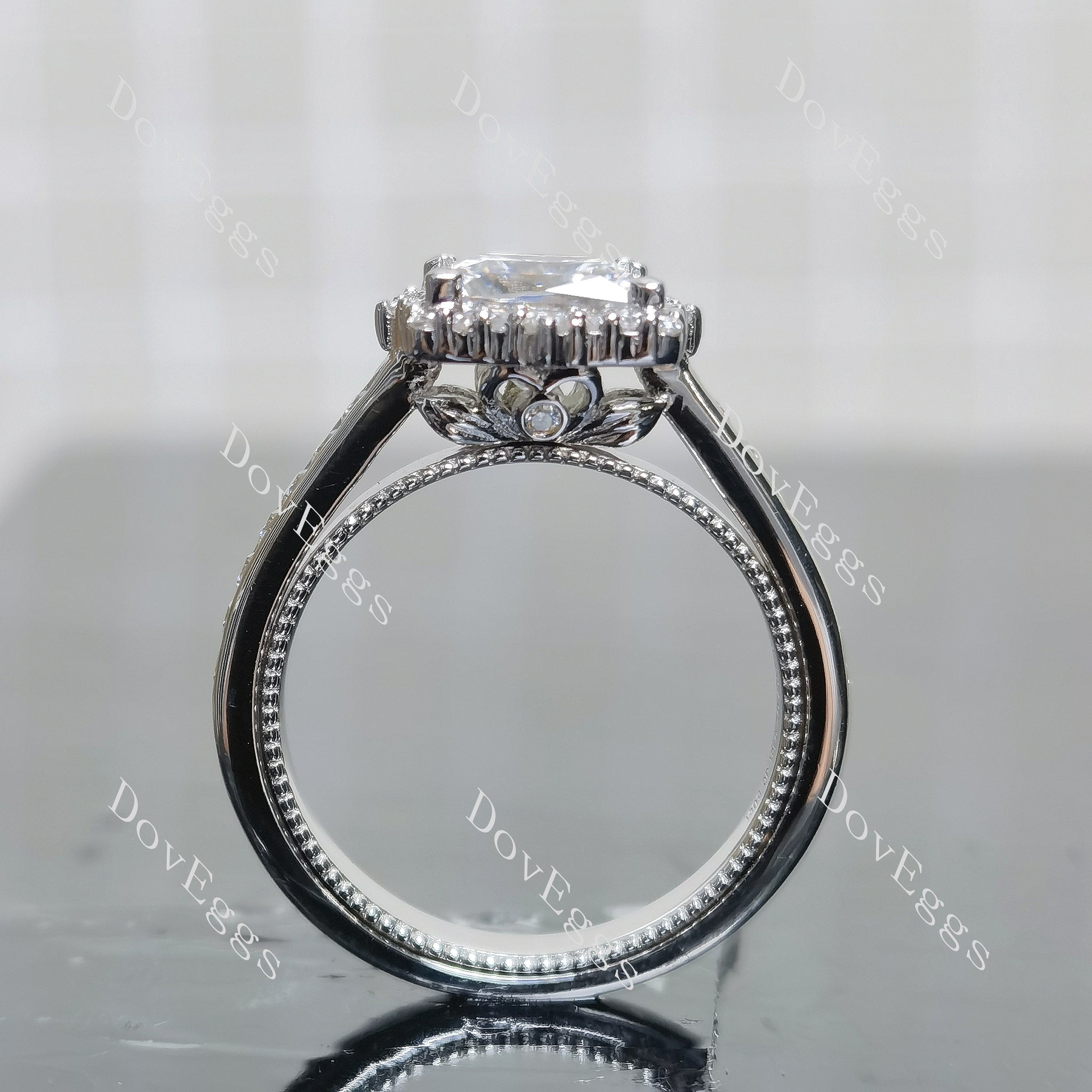 (size 6.5-7-8-9.25)Doveggs sterling silver moissanite engagement ring
