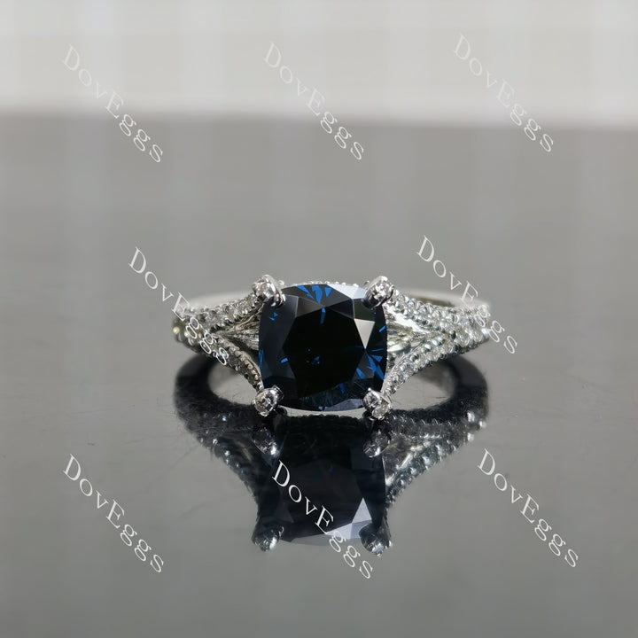 (size 5.25/7.25/9.5) Doveggs sterling silver moissanite engagement ring