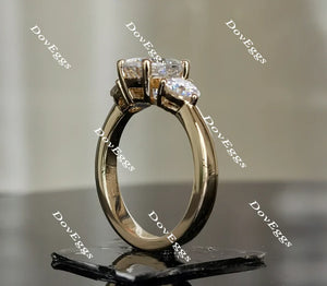Lab Diamond Ring with 5mm GHI Color Accents (Moissanite/LGD) in 10K/14K/18K Gold or Platinum | DovEggs