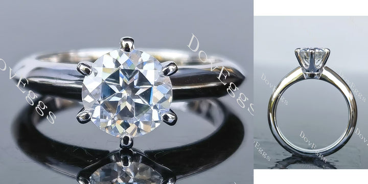 The classic 6 prongs solitaire style moissanite ring