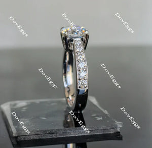 Eternity Pave Lab Diamond Ring with Pave Accents in 10K/14K Gold | DovEggs