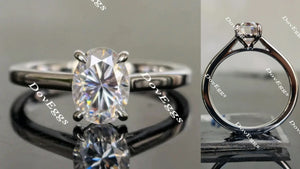 Classic Solitaire Lab Diamond Ring in 10K/14K Gold or Platinum | DovEggs