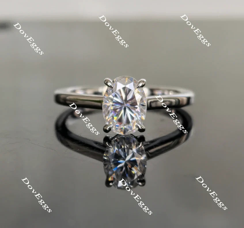 Classic Solitaire Lab Diamond Ring in 10K/14K Gold or Platinum | DovEggs