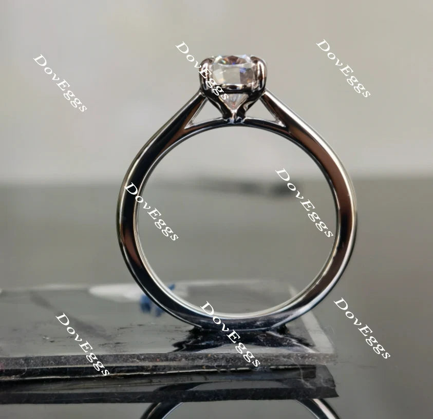 Classic Solitaire Lab Diamond Ring in 10K/14K Gold or Platinum | DovEggs
