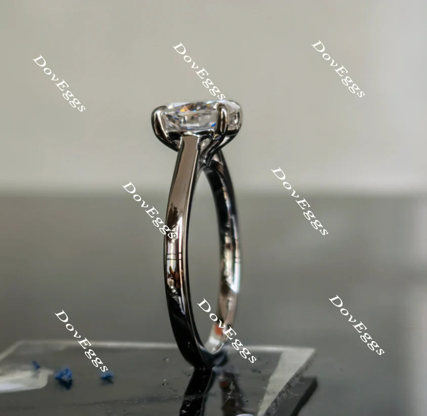 Classic Solitaire Lab Diamond Ring in 10K/14K Gold or Platinum | DovEggs