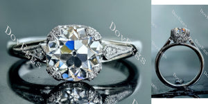 art deco moissanite engagement ring