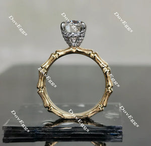 Lab Diamond Ring with Pave Accents (Moissanite/LGD) in 10K/14K Gold or Platinum | DovEggs