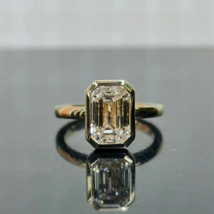 Group Order bezel setting moissanite/colored gem engagement ring only