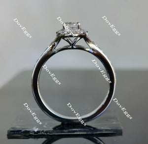 Lab Diamond Ring with GHI Color Accents (Moissanite/LGD) in 10K/14K/18K Gold or Platinum | DovEggs