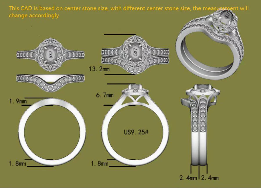 Lab Diamond Ring with GHI Color Accents (Moissanite/LGD) in 10K/14K/18K Gold or Platinum | DovEggs