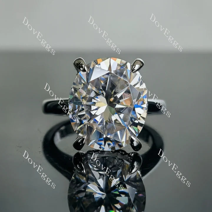 Doveggs simple H&A cut oval engagement ring