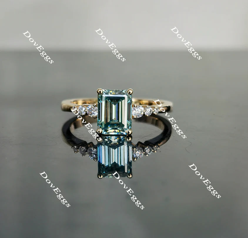 Lab Diamond Ring with Pave Accents (Moissanite/LGD) in 10K/14K/18K Gold or Platinum | DovEggs