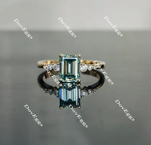 Lab Diamond Ring with Pave Accents (Moissanite/LGD) in 10K/14K/18K Gold or Platinum | DovEggs