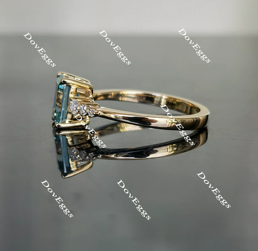 Lab Diamond Ring with Pave Accents (Moissanite/LGD) in 10K/14K/18K Gold or Platinum | DovEggs