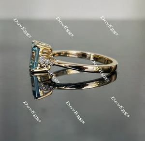 Lab Diamond Ring with Pave Accents (Moissanite/LGD) in 10K/14K/18K Gold or Platinum | DovEggs