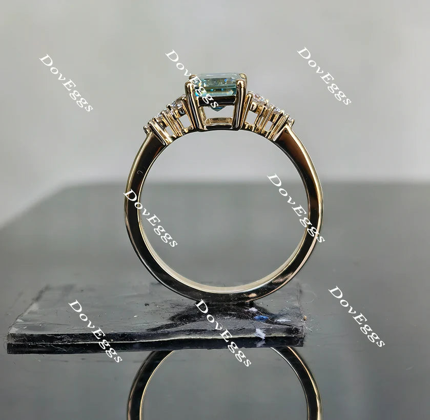 Lab Diamond Ring with Pave Accents (Moissanite/LGD) in 10K/14K/18K Gold or Platinum | DovEggs