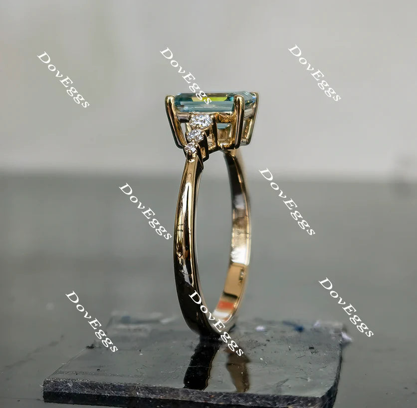 Lab Diamond Ring with Pave Accents (Moissanite/LGD) in 10K/14K/18K Gold or Platinum | DovEggs