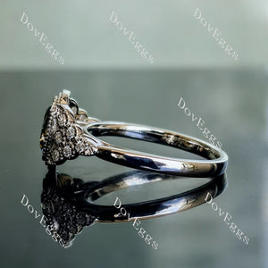 Doveggs stardust grey sterling silver moissanite ring