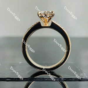 Ethical Lab Diamond Ring with Pave Accents in Gold or Platinum | DovEggs
